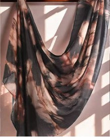 Black & Brown Watercolour Hijab