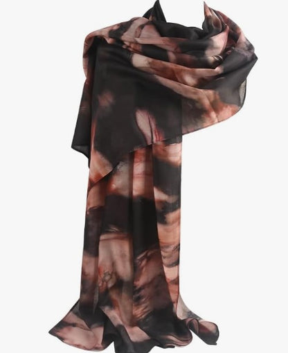 Black & Brown Watercolour Hijab