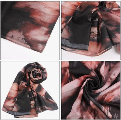 Black & Brown Watercolour Hijab