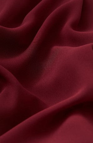 Luxury Chiffon Hijab - Wine Color Hijab | Hia Hijab