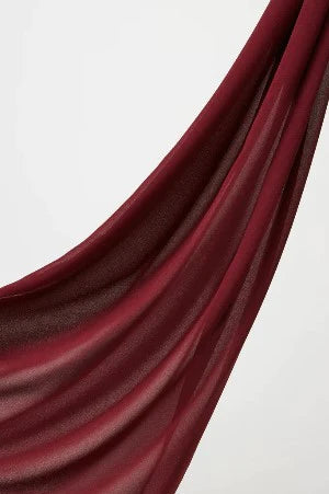 Luxury Chiffon Hijab - Wine Color Hijab | Hia Hijab